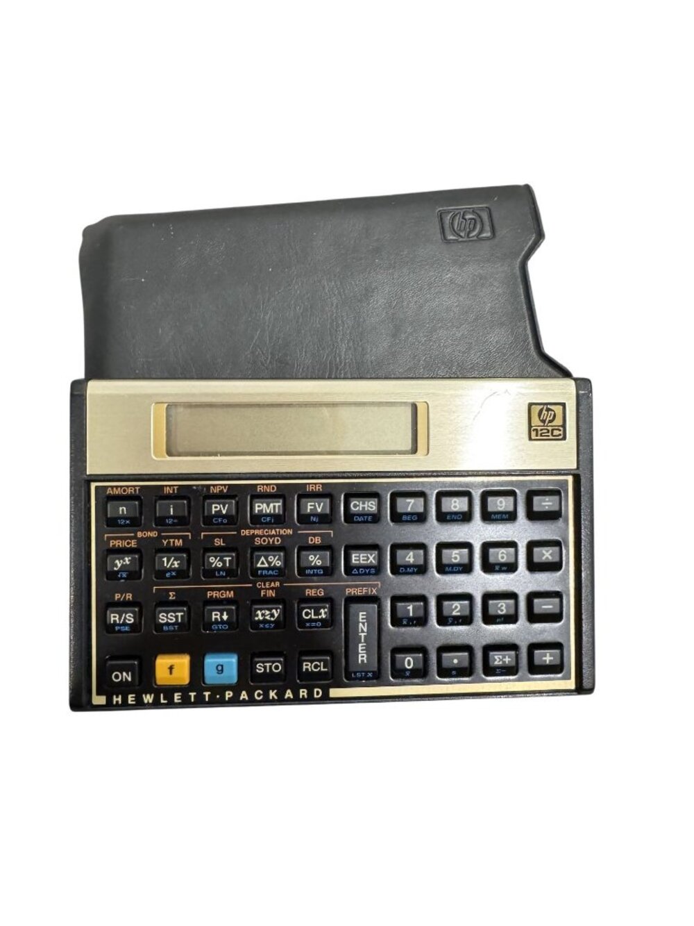 Hewlett‑Packard HP 12C Financial Calculator Gold Case School Business Tested VTG